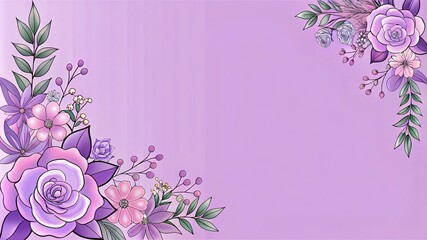 Sticker - flowers background