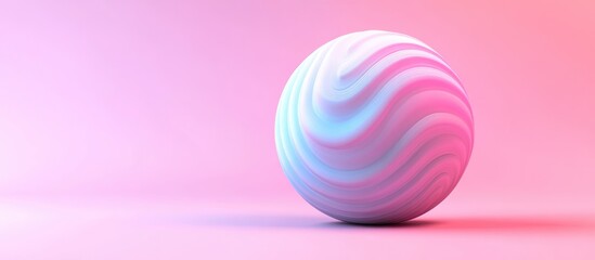 Abstract 3D object with a textured sphere shape resembling a balloon