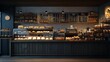 © Preecha - A 3D bakery counter with a glowing menu board, representing the heart of a bakery business