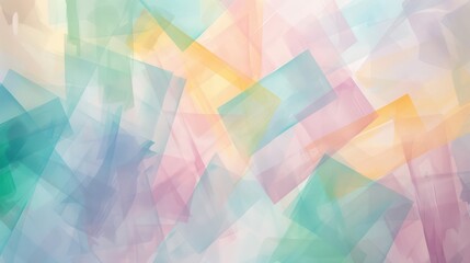 Wall Mural - a soft, abstract composition featuring overlapping pastel shapes, creating a gentle, dreamy atmosphe