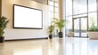 © BOJOShop - Blank Digital Signage in Modern Lobby with Plants and Chair