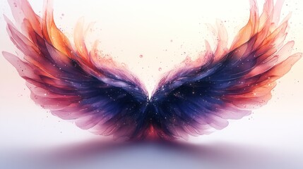 Canvas Print - Abstract Watercolor Wings