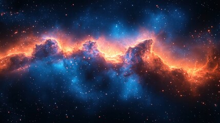 Wall Mural - Cosmic Nebula with Bright Glowing Colors