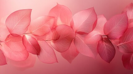 Sticker - Delicate Pink Leaves