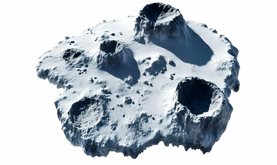 Wall Mural - meteor craters isolated white background