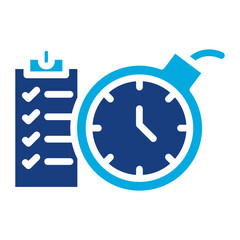 Sticker - Task Deadline icon vector image. Can be used for Freelancer.