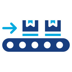 Poster - Conveyor Belt icon vector image. Can be used for Manufacturing and Distribution.