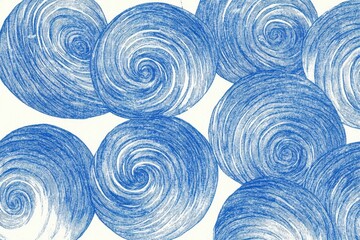 Canvas Print - Abstract blue swirl pattern ideal for backgrounds, textiles, or artistic projects, showcasing fluid movement and harmony.