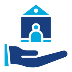 Sticker - Living Assistance icon vector image. Can be used for Elderly Care.