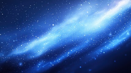 Poster - Abstract Blue Nebula Background