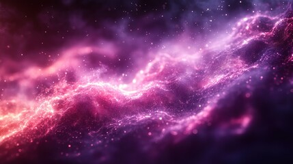 Poster - Abstract Space Nebula with Wavy Glowing Texture