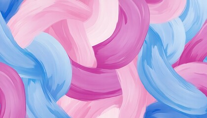 Wall Mural - A vibrant abstract pattern with flowing strokes of pink and blue, perfect for backgrounds or artistic projects.