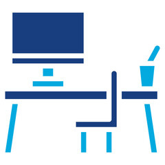 Sticker - Workspace Setup icon vector image. Can be used for Business Onboarding.