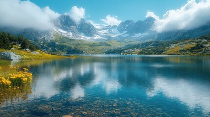 Wall Mural - Serene Mountain Lake