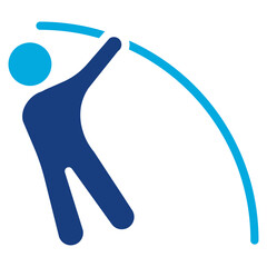 Poster - Pole Vault icon vector image. Can be used for Track and Field.