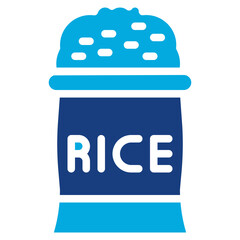 Canvas Print - Rice icon vector image. Can be used for Raw Metrial.