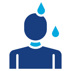 Poster - Sweating icon vector image. Can be used for Allergy Symptoms.