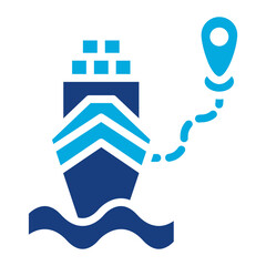 Poster - Cruise Itinerary icon vector image. Can be used for Cruiser.