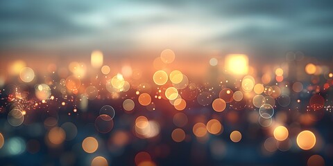 Wall Mural - Defocused city lights for New Year's background.