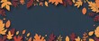 © ArtificialGen - simple minimalist fall season with autumn leaves background