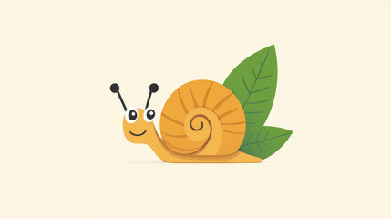 Sticker - A whimsical cartoon snail creates a charming slow motion effect, perfect for capturing playful animation in design projects.