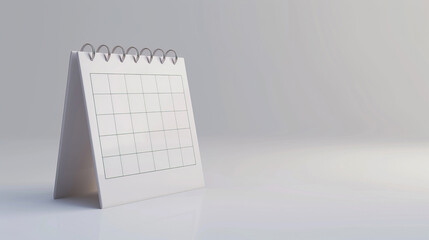 calendar on the table with white wall background