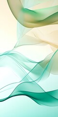 Wall Mural - Beautiful background with a gradient, light sky-blue and cyan, soft edges, blurred shapes, curved lines, light green, smooth curves, minimalist, clear background.