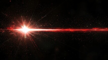 Wall Mural - red light beam in space