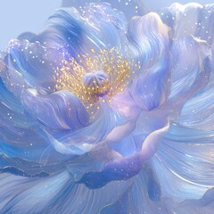 Wall Mural - Delicate blue flower bloom