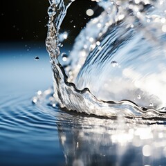 Canvas Print - Water droplet splash closeup