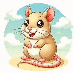 Cute Gerbil Vector Cartoon illustration