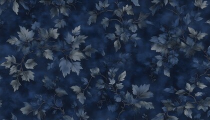 Blue Floral Pattern Background