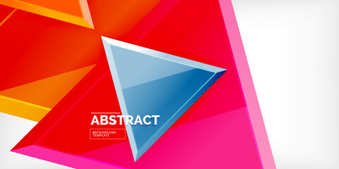 triangle glass shapes geometric abstract background. vector illustration for wallpaper, banner, back