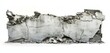 © kribbox - A close-up shot of a crumbling concrete wall with debris at the base, isolated on a white background.