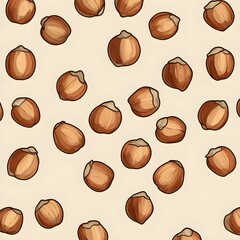 Sticker - Hazelnut Seamless Pattern