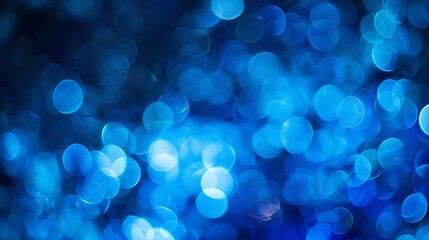 Wall Mural - defocused abstract blue lights background with bokeh lights, plain background, copyspace, blue light