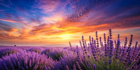 Wall Mural - A beautiful background featuring lavender and sienna brush strokes against a twilight skies wallpaper