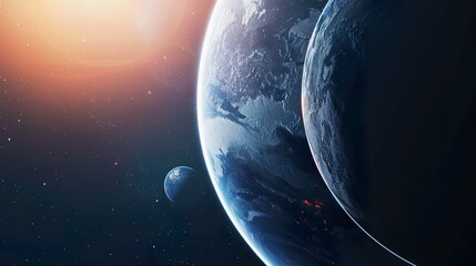 Wall Mural - Abstract_planets_and_space_background