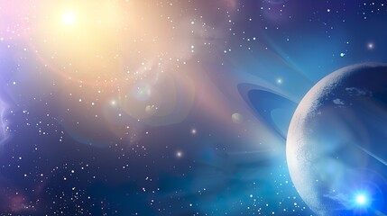 Canvas Print - Abstract_planets_and_space_background