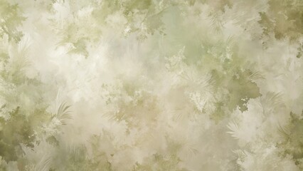 Wall Mural - Tranquil wallpaper featuring intricate taupe and olive brush strokes