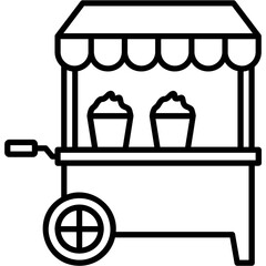 Sticker - Popcorn Stand Icon