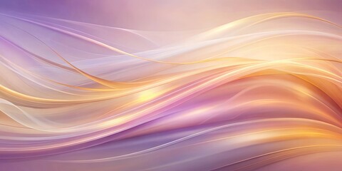 Wall Mural - Abstract background with soft lilac and amber hues, featuring flowing patterns