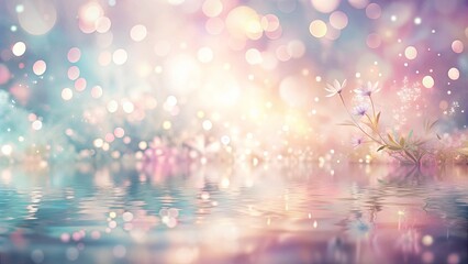 Wall Mural - soft pastel background with gentle light reflections, creating a delicate and ethereal ambiance