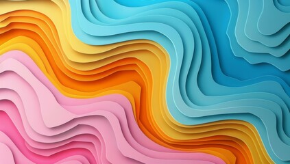 Wall Mural - a colorful abstract background with wavy lines. ai.