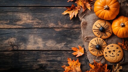 Festive Autumn Feast: Edible Spider Delights Made from Cookies, Candies, and Sesame Sticks