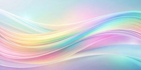 Wall Mural - Abstract background with soft flowing lines in pastel tones