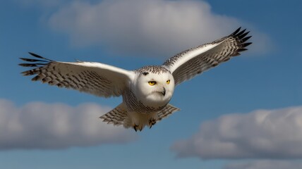 Wall Mural - Snowy Owl in Flight