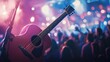 © wicha - high-energy image of an acoustic guitar being played at a music festival