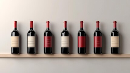 Wall Mural - Terroir diversity in wine production, infographic with red wines, 3D illustration