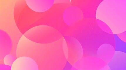 Wall Mural - a vibrant abstract design featuring overlapping circles in shades of pink and purple, suitable for b